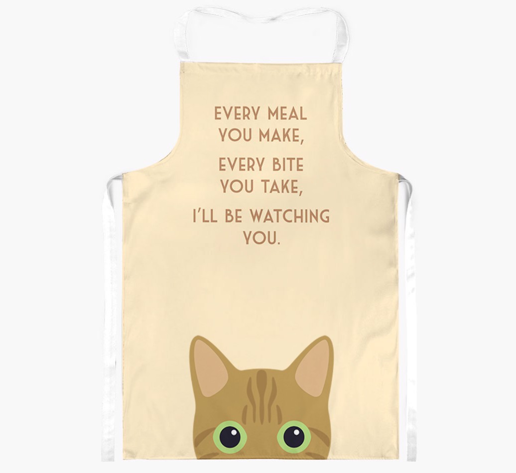 I'll Be Watching You: Personalised {breedShortName} Apron