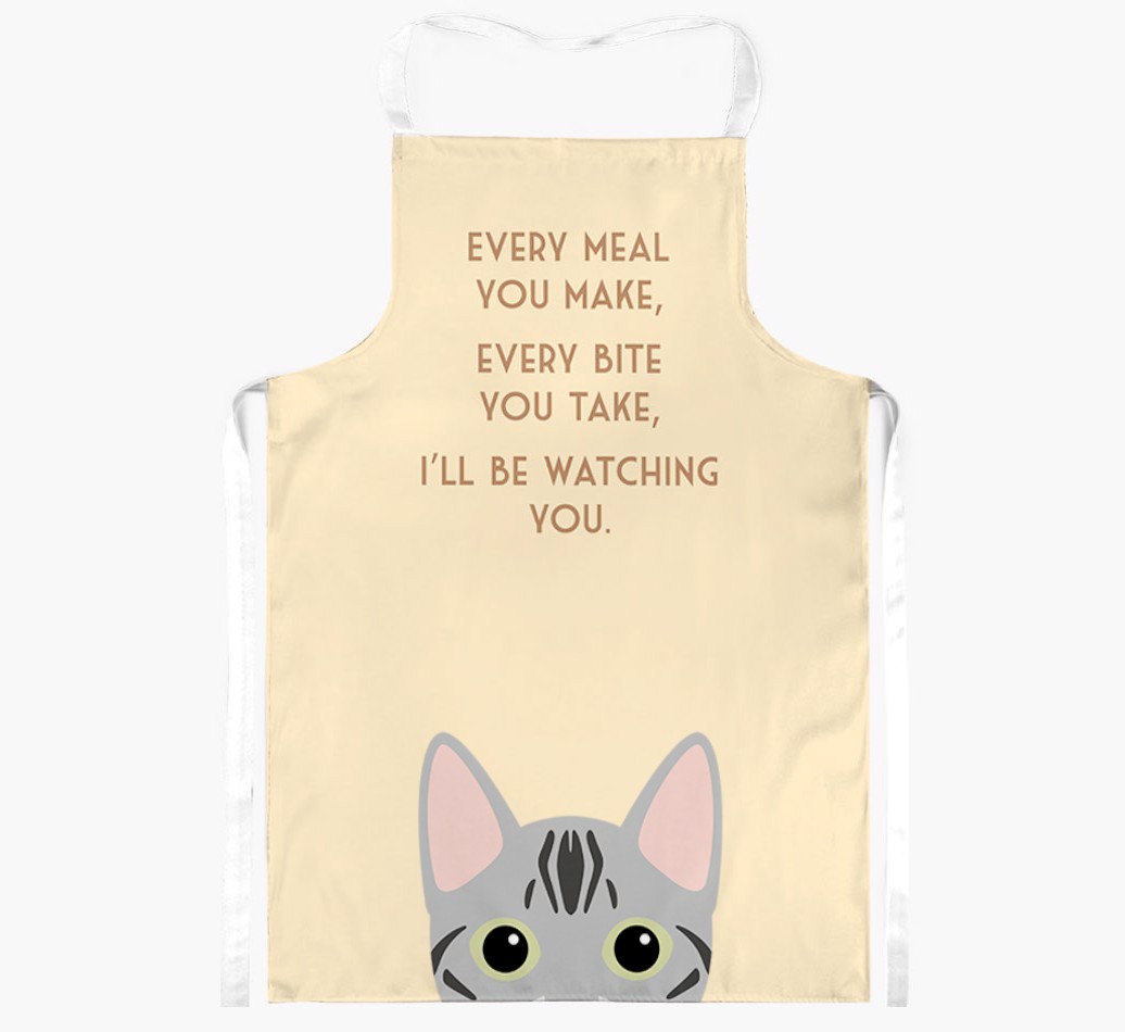 I'll Be Watching You: Personalised {breedShortName} Apron