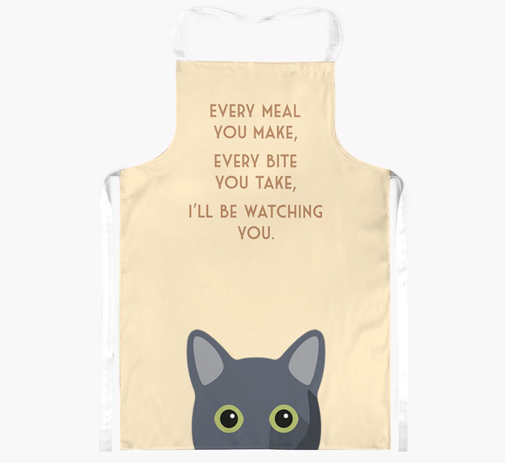 I'll Be Watching You: Personalised {breedShortName} Apron