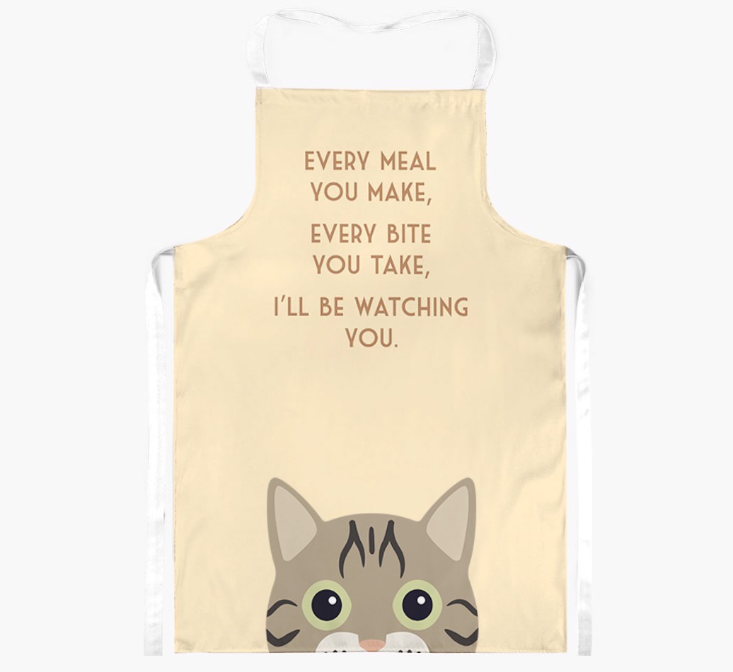 I'll Be Watching You: Personalised {breedShortName} Apron