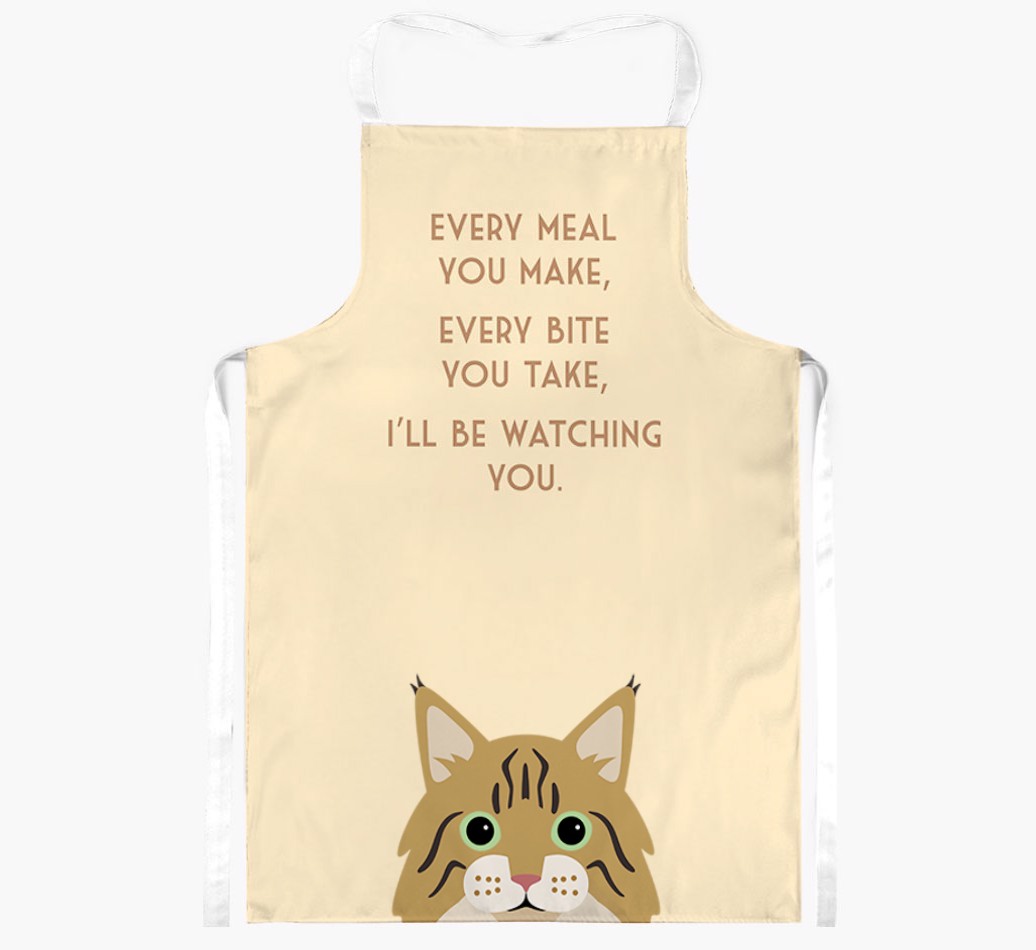 I'll Be Watching You: Personalised {breedShortName} Apron