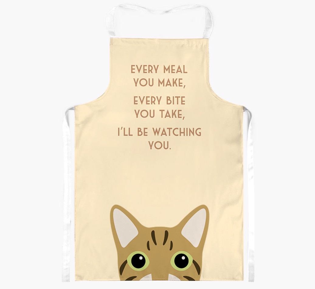 I'll Be Watching You: Personalised {breedShortName} Apron