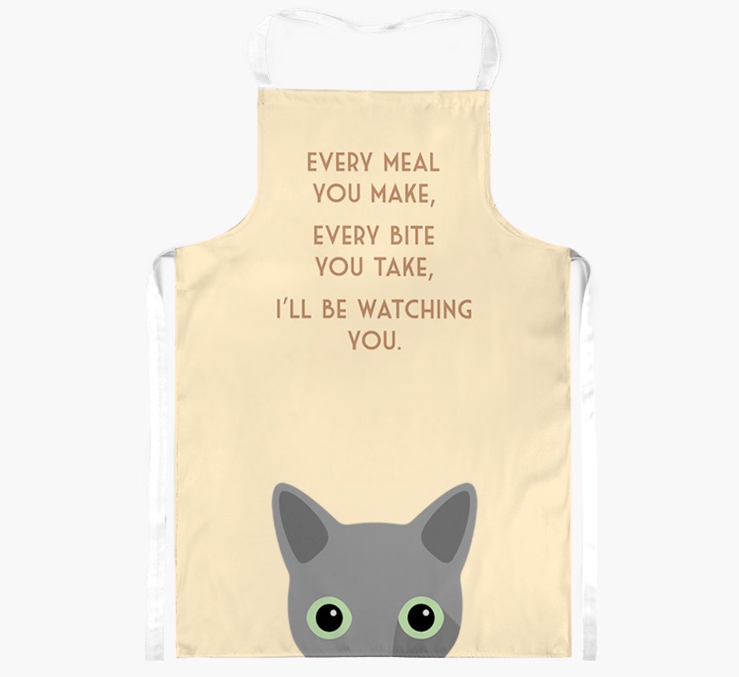 I'll Be Watching You: Personalised {breedShortName} Apron
