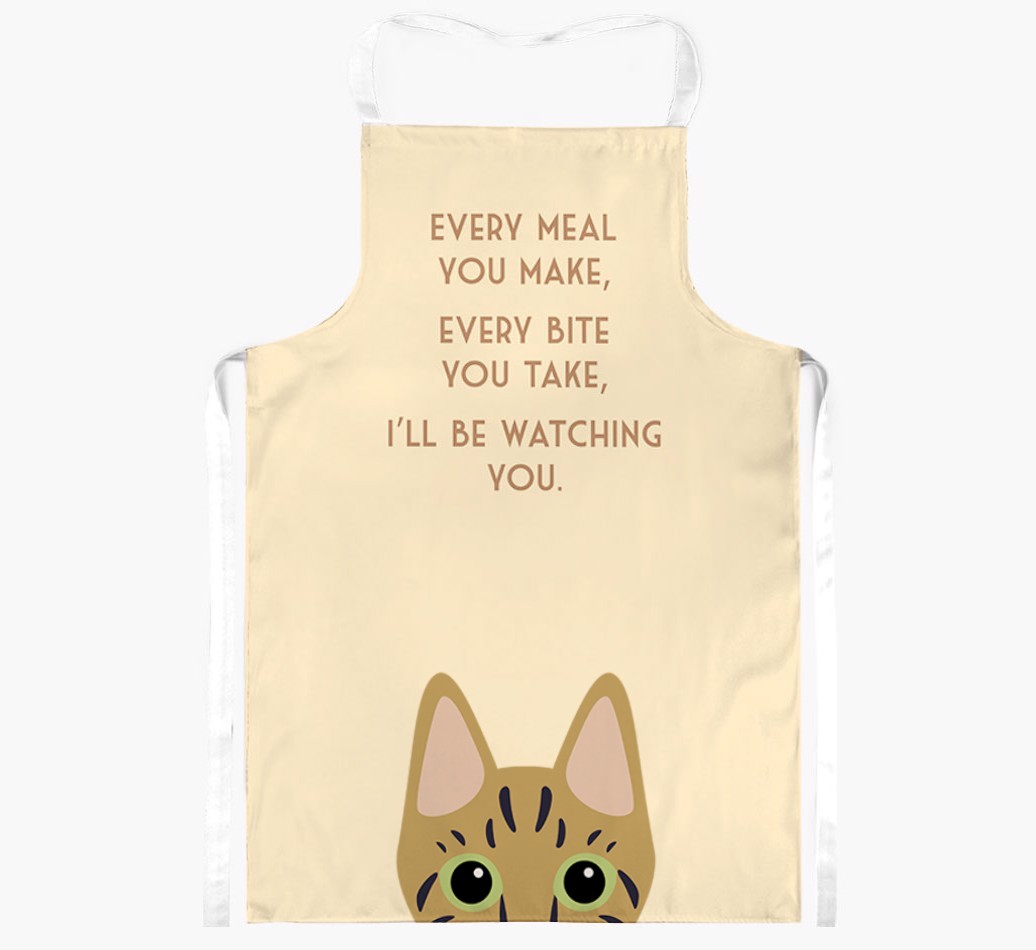 I'll Be Watching You: Personalised {breedShortName} Apron