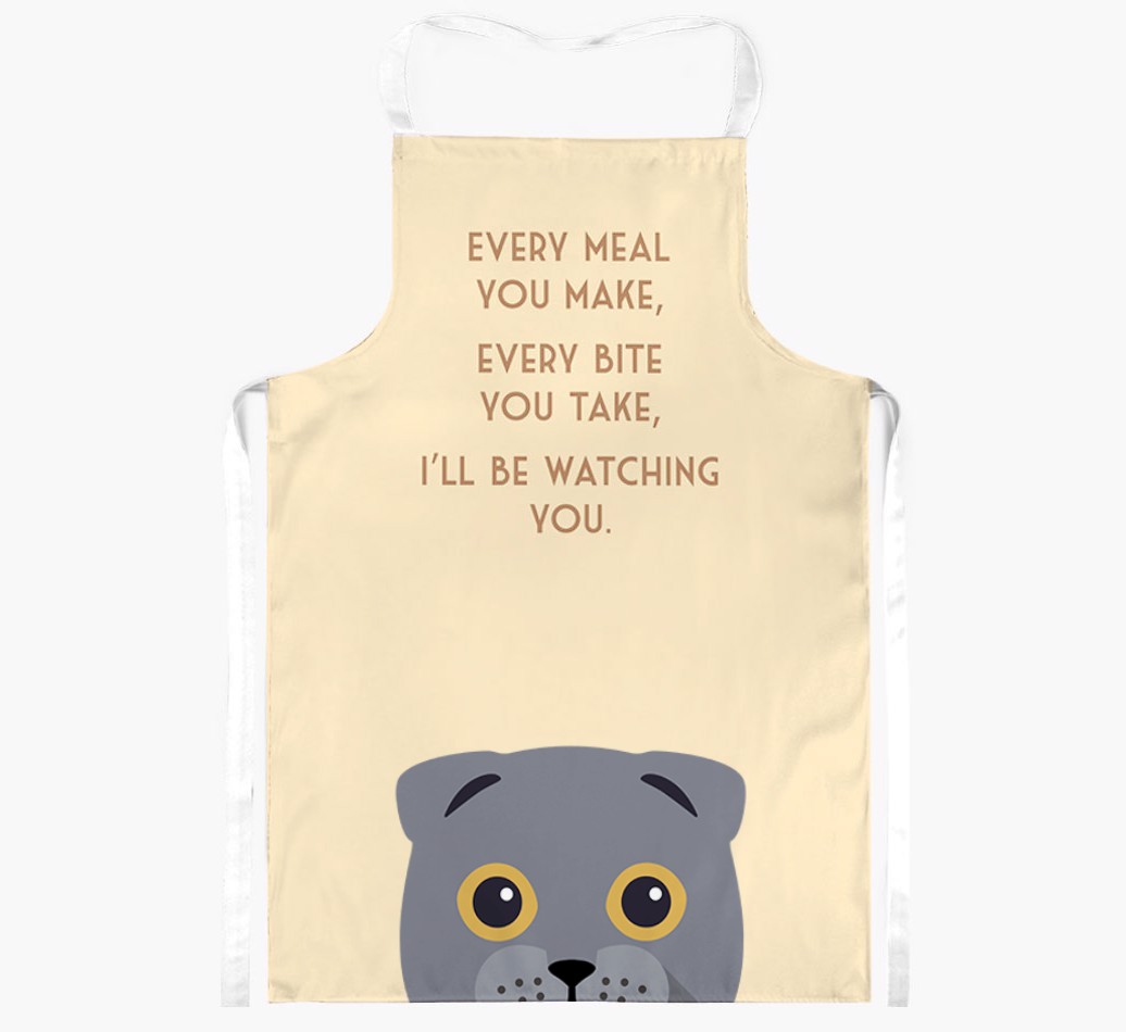 I'll Be Watching You: Personalised {breedShortName} Apron