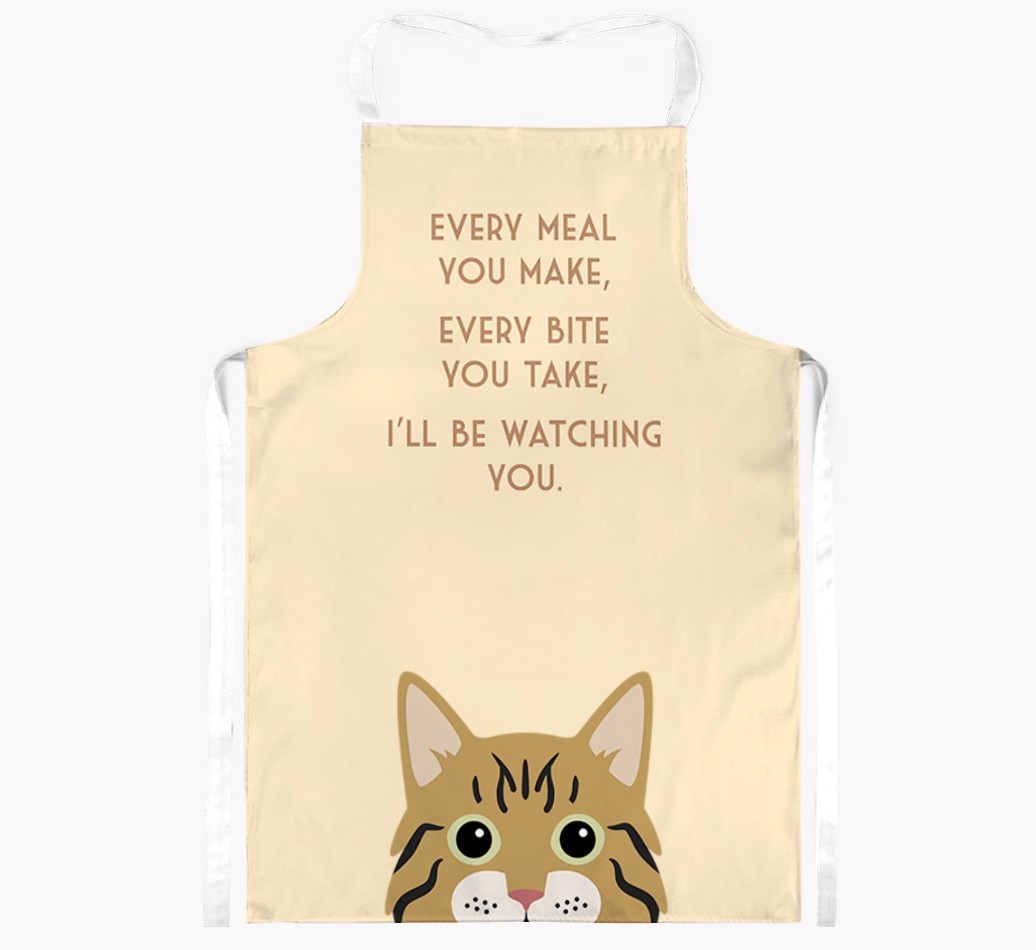 I'll Be Watching You: Personalised {breedShortName} Apron