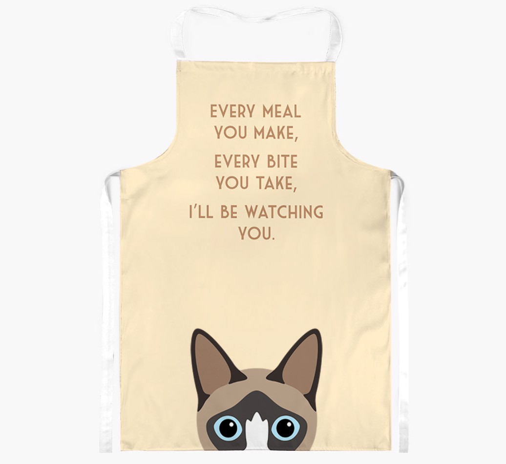 I'll Be Watching You: Personalised {breedShortName} Apron