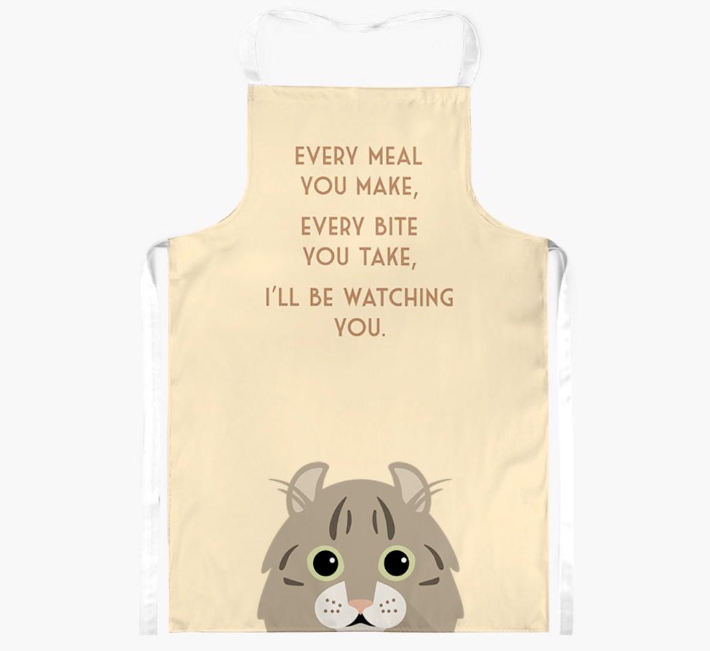 I'll Be Watching You: Personalized {breedShortName} Apron