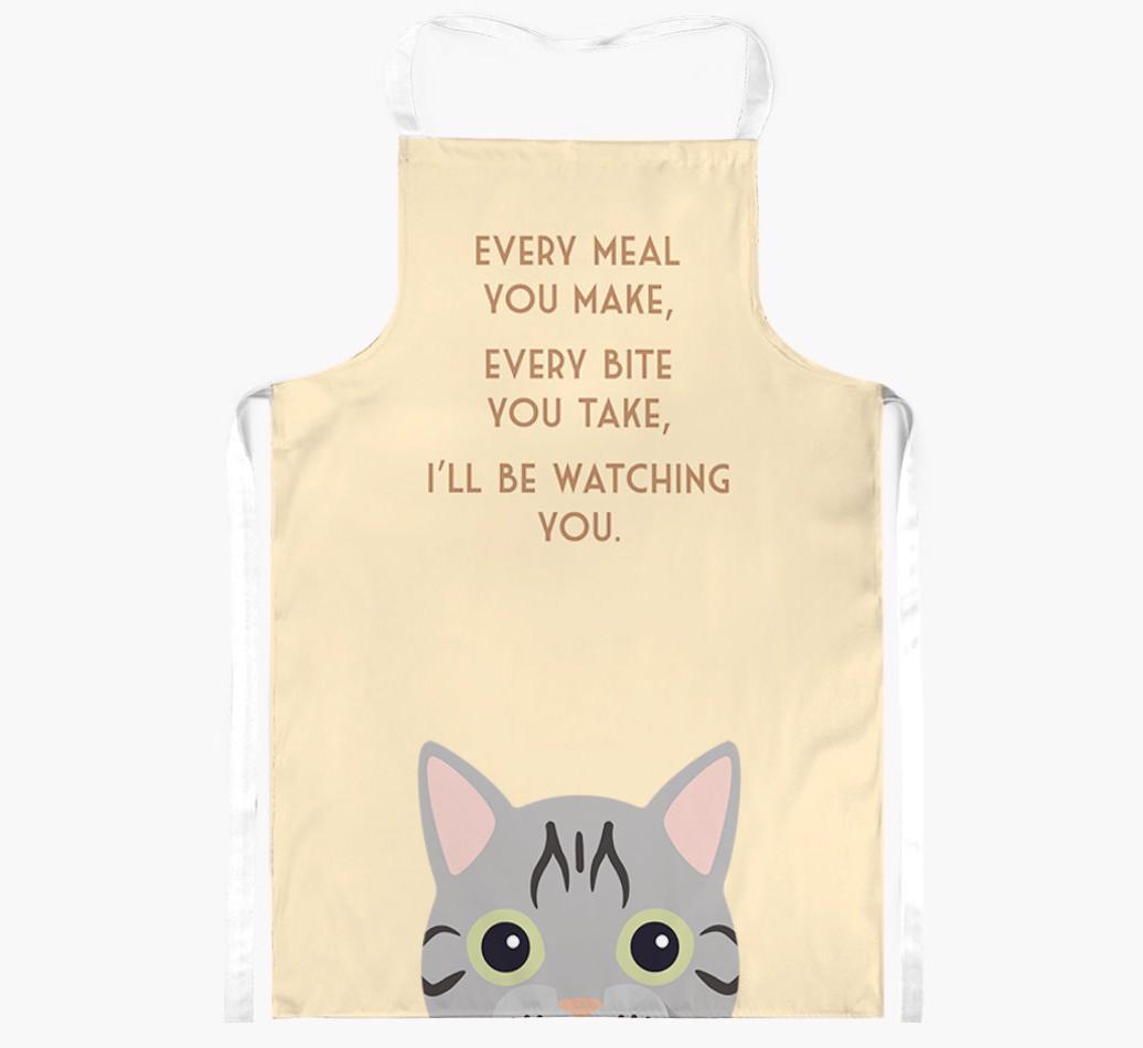I'll Be Watching You: Personalized {breedShortName} Apron
