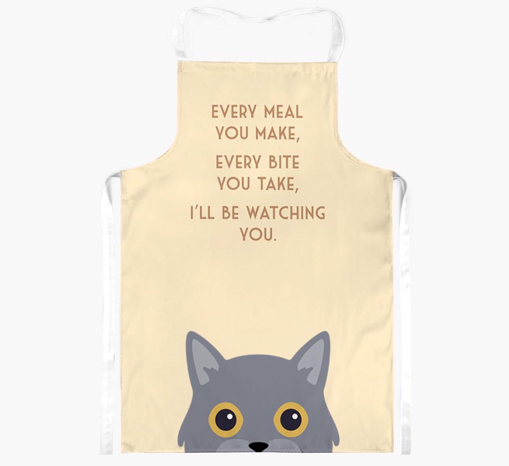 I'll Be Watching You: Personalized {breedShortName} Apron
