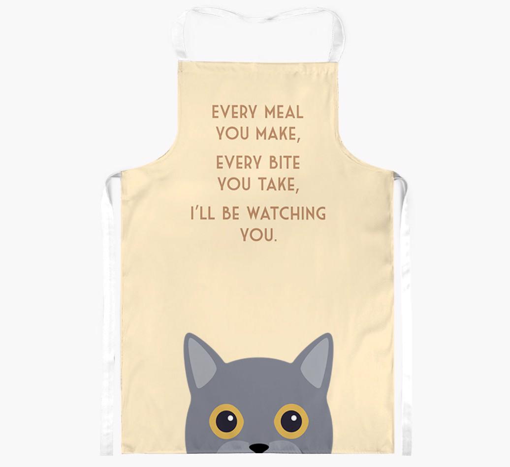 I'll Be Watching You: Personalized {breedShortName} Apron