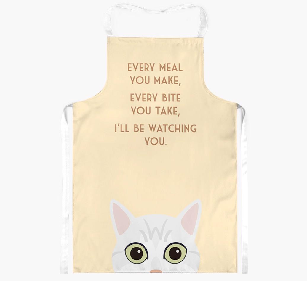 I'll Be Watching You: Personalized {breedShortName} Apron