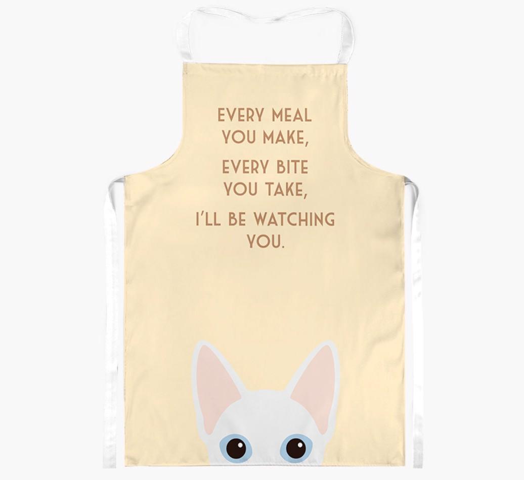 I'll Be Watching You: Personalized {breedShortName} Apron