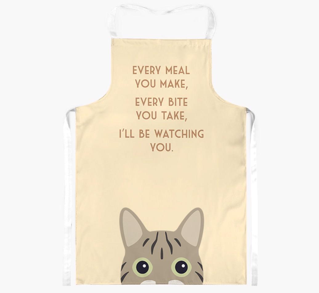 I'll Be Watching You: Personalized {breedShortName} Apron