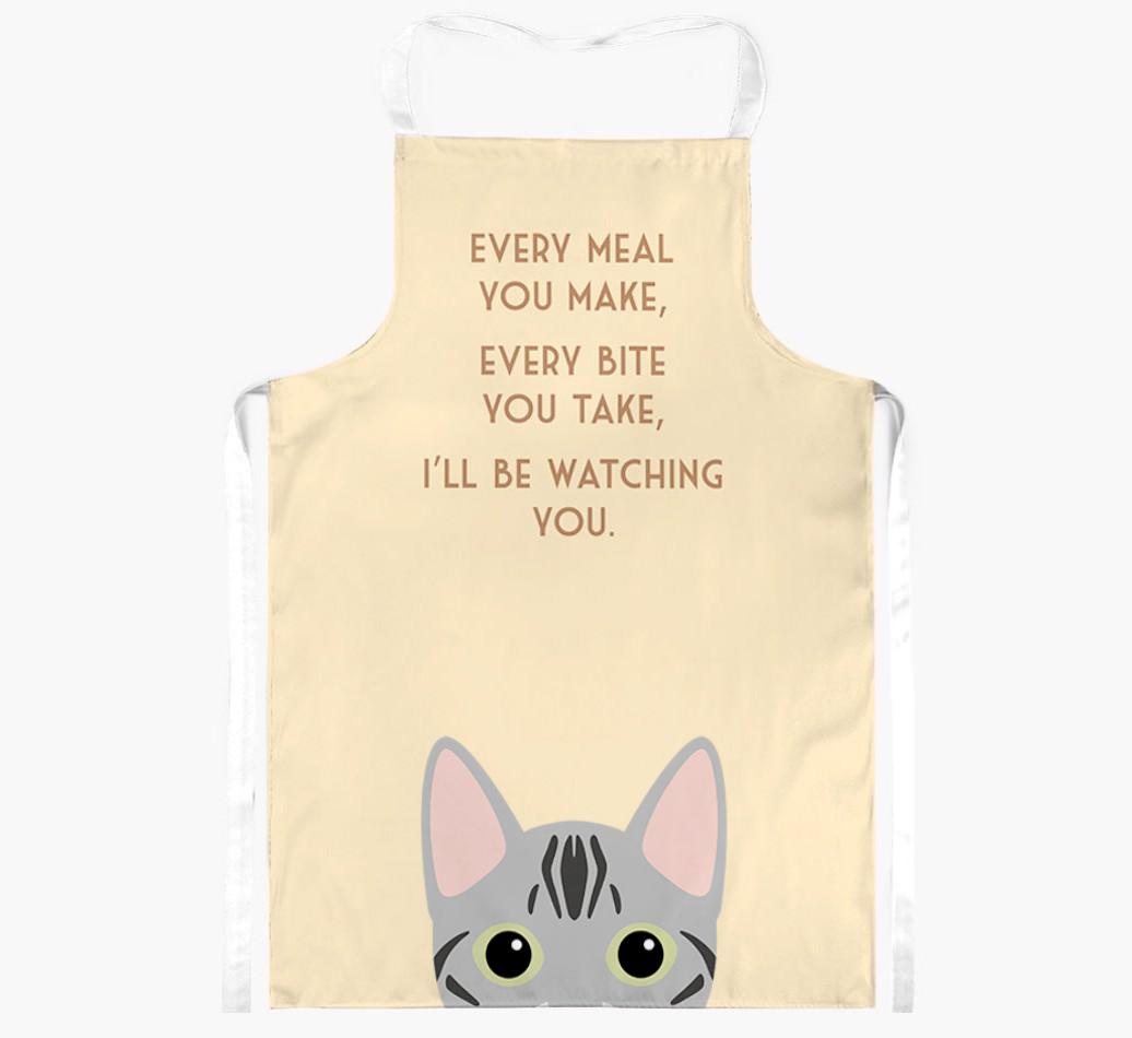 I'll Be Watching You: Personalized {breedShortName} Apron