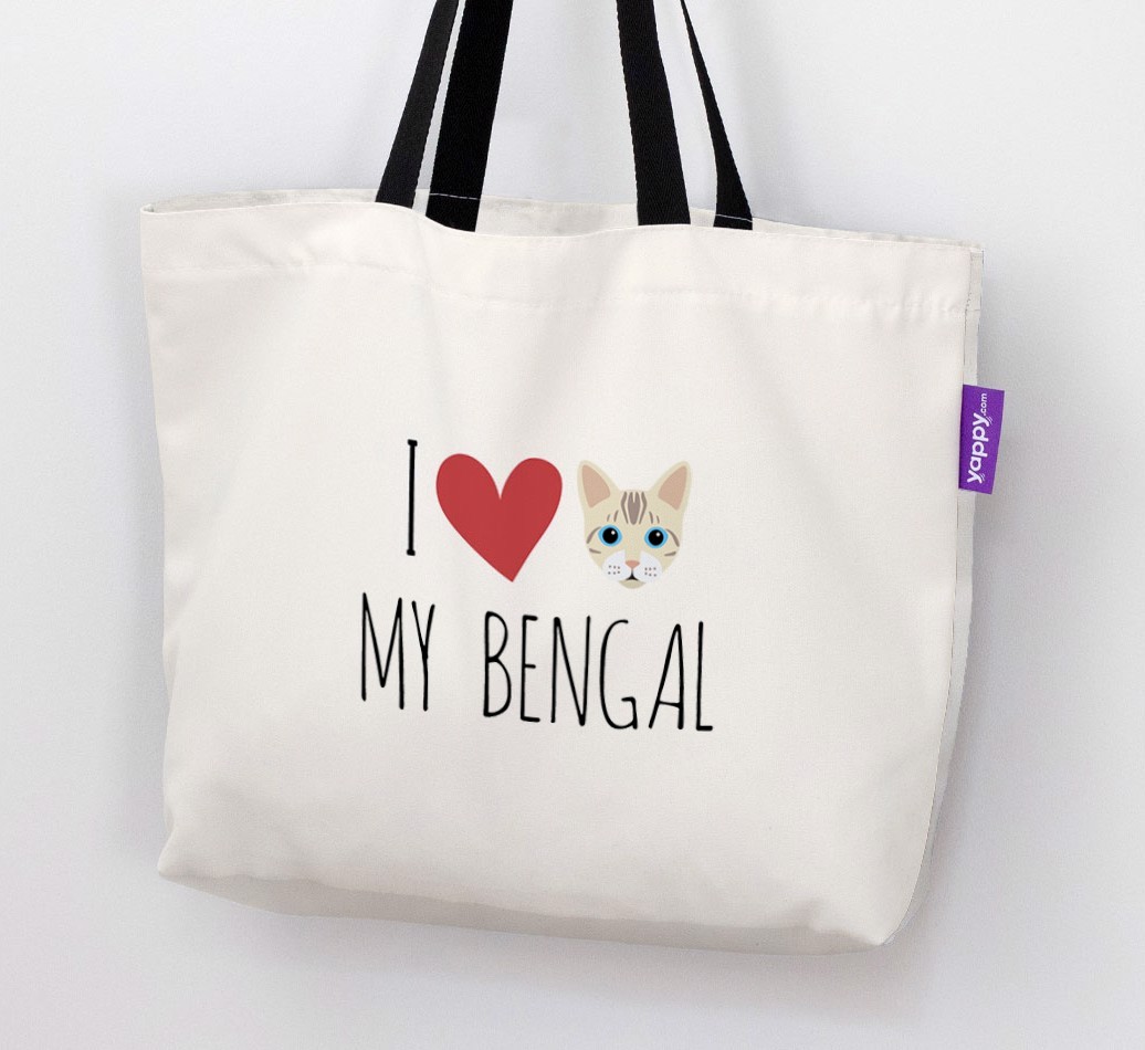 'I Love My {breedShortName}' - Personalised Canvas Bag