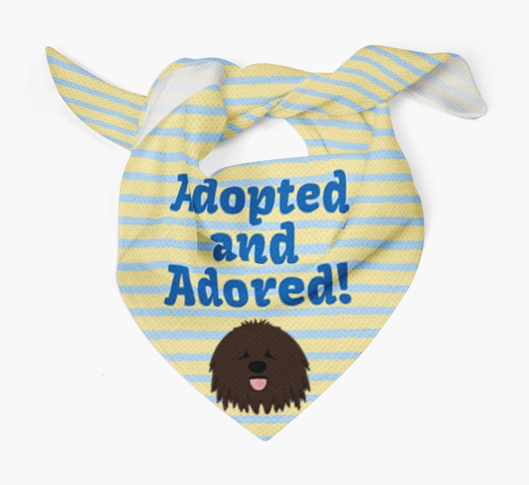 'Adopted and Adored' - Personalised {breedFullName} Bandana