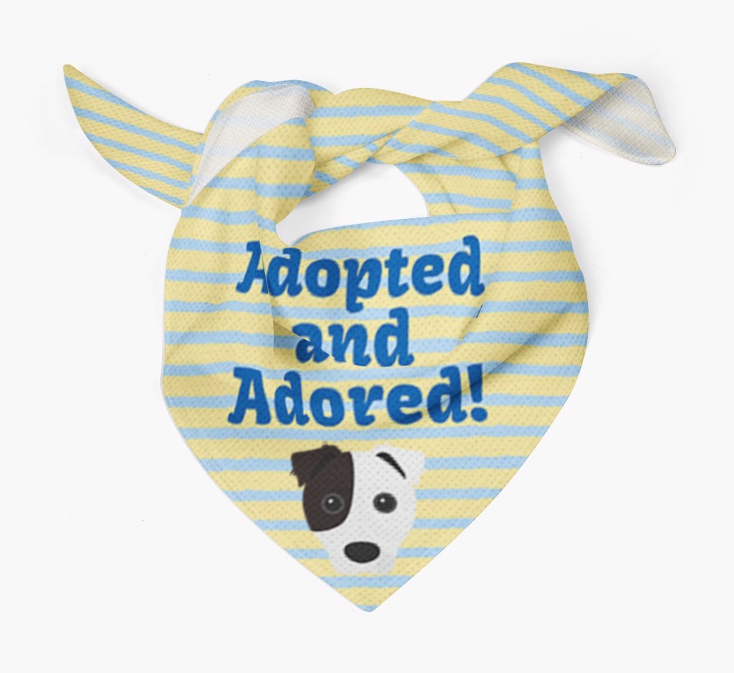 'Adopted and Adored' - Personalised {breedFullName} Bandana