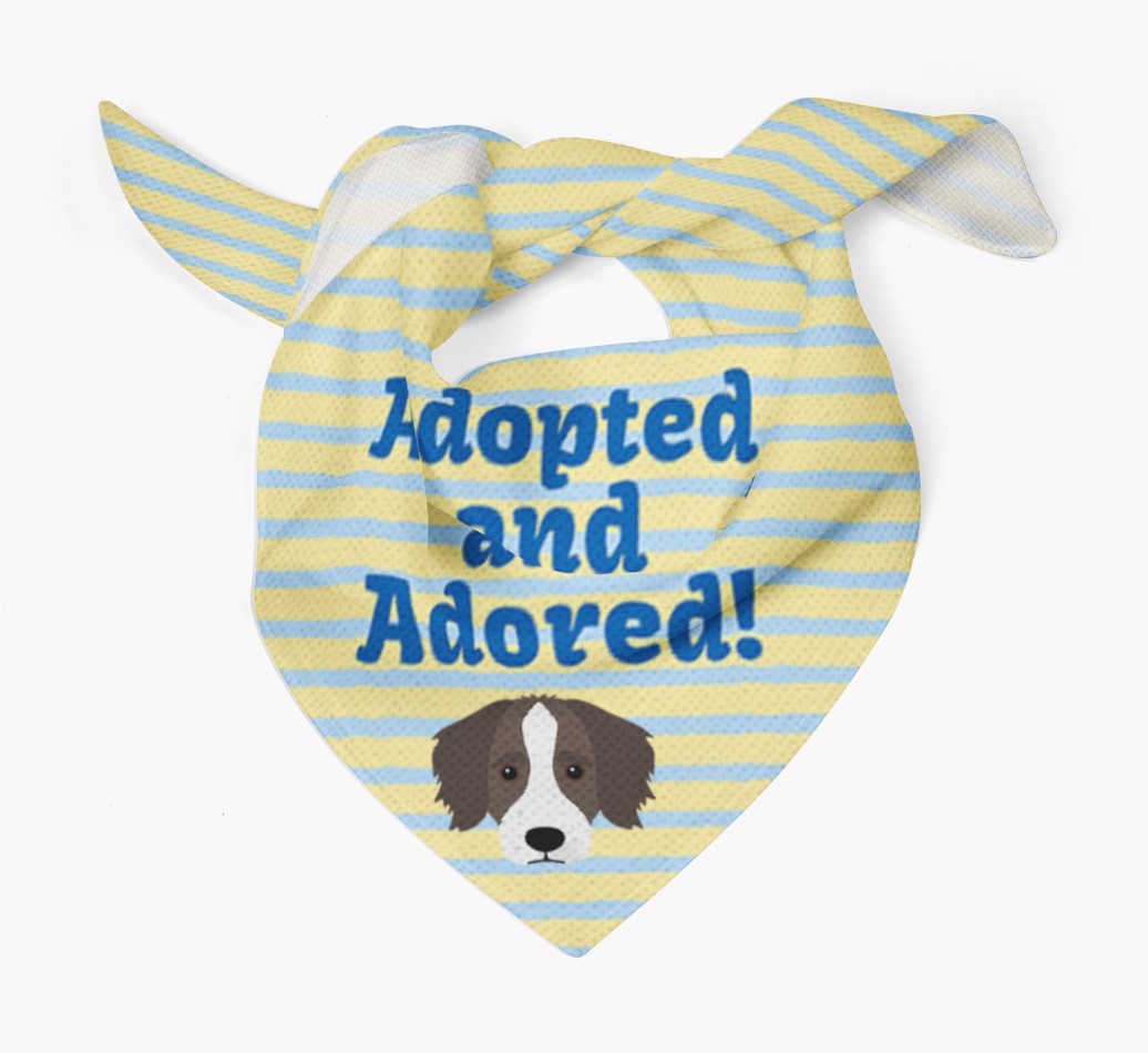 'Adopted and Adored' - Personalised {breedFullName} Bandana