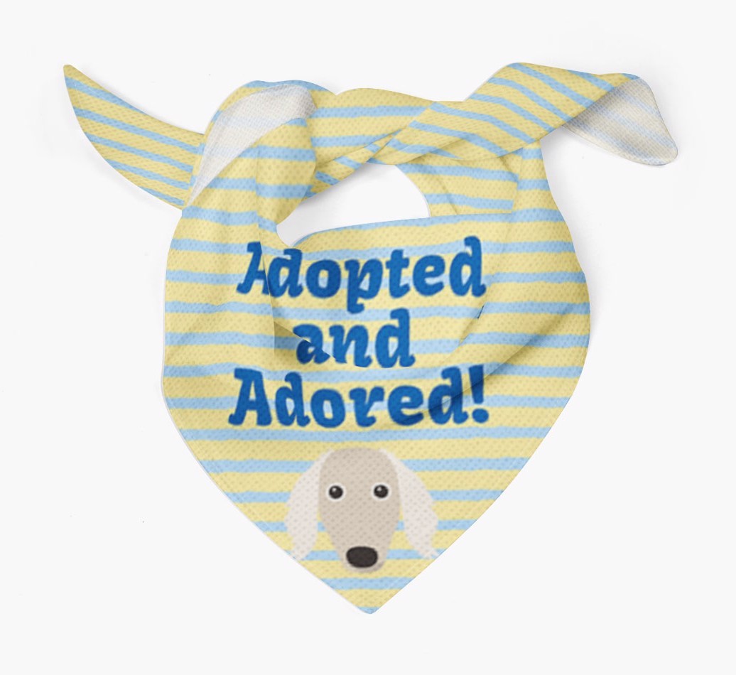 'Adopted and Adored' - Personalised {breedFullName} Bandana