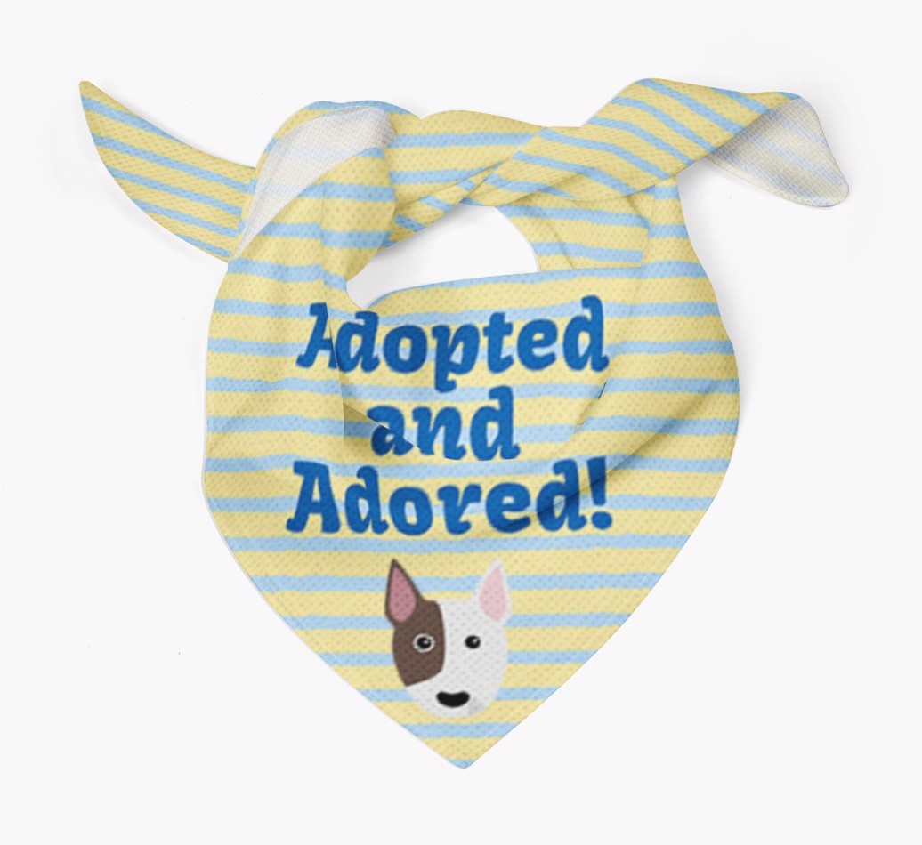 'Adopted and Adored' - Personalised {breedFullName} Bandana