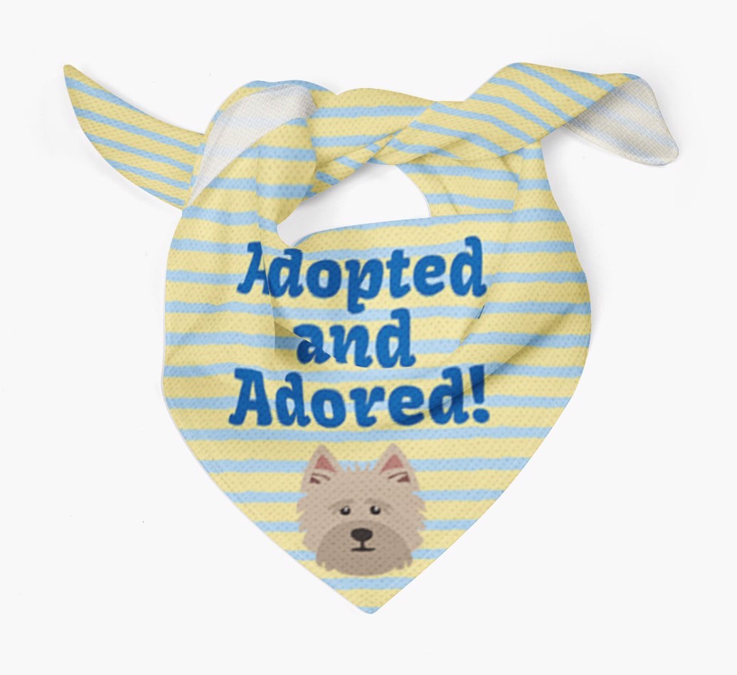 'Adopted and Adored' - Personalised {breedFullName} Bandana