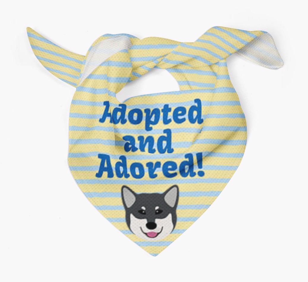 'Adopted and Adored' - Personalised {breedFullName} Bandana