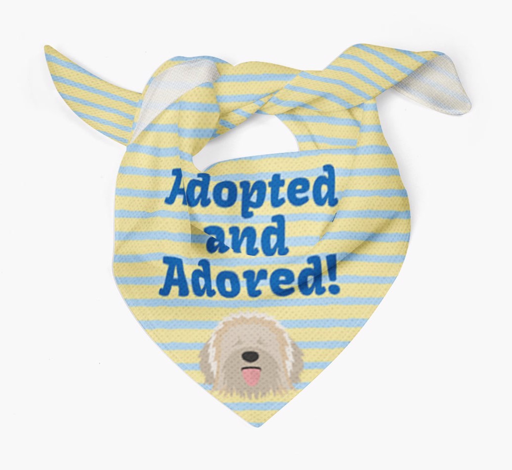 'Adopted and Adored' - Personalised {breedFullName} Bandana