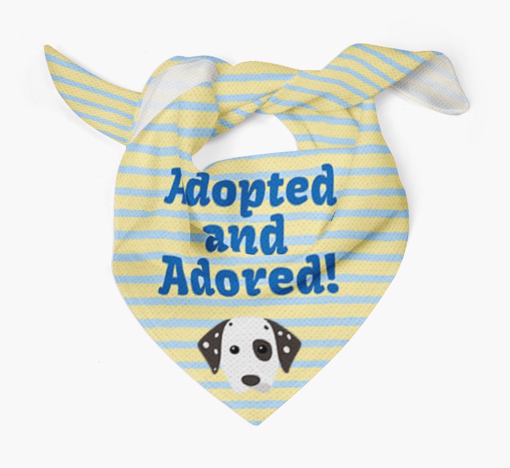 'Adopted and Adored' - Personalised {breedFullName} Bandana
