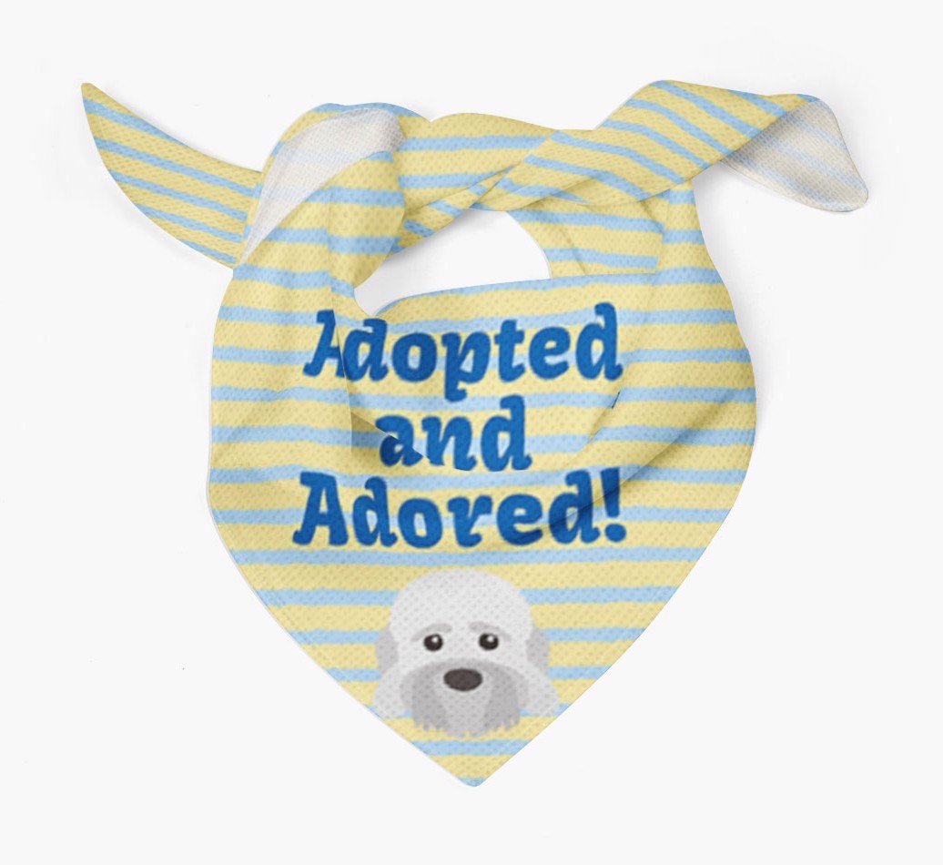 'Adopted and Adored' - Personalised {breedFullName} Bandana