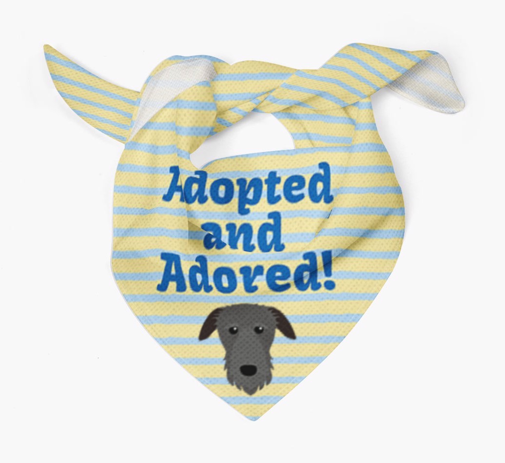 'Adopted and Adored' - Personalised {breedFullName} Bandana