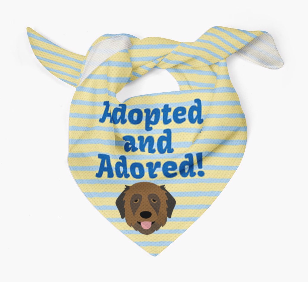 'Adopted and Adored' - Personalised {breedFullName} Bandana