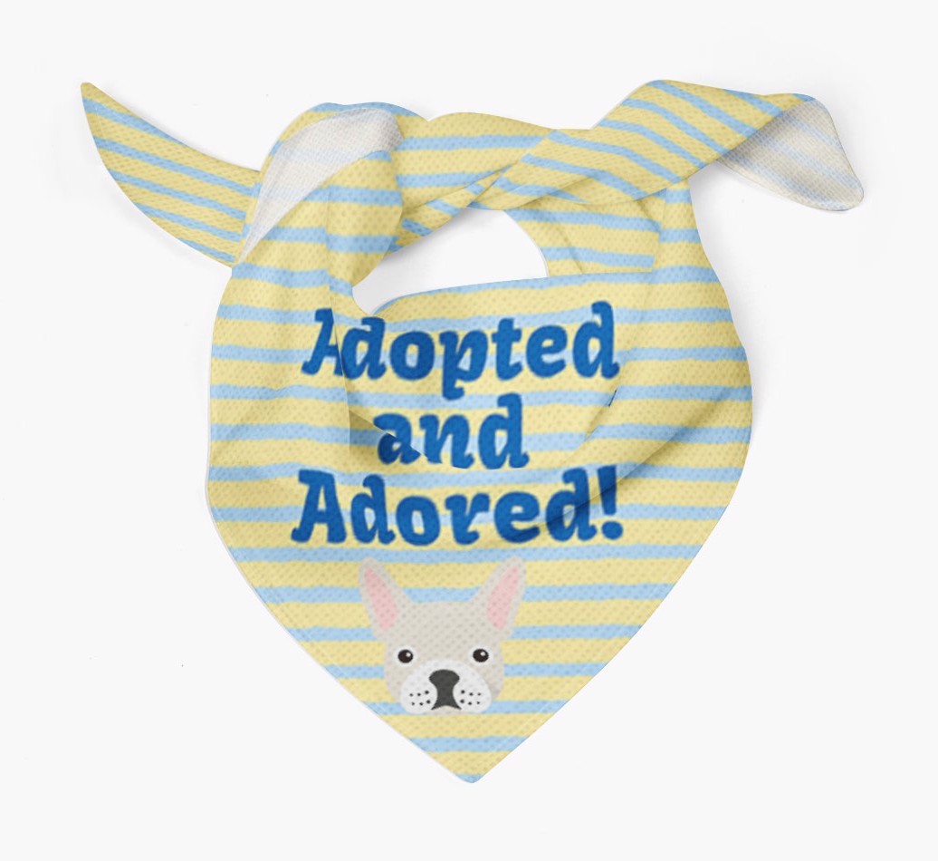 'Adopted and Adored' - Personalised {breedFullName} Bandana