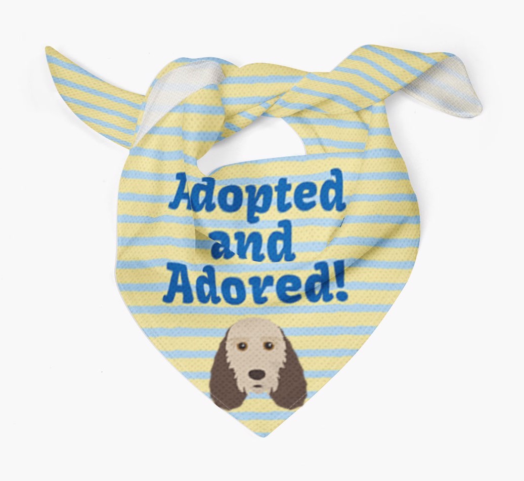 'Adopted and Adored' - Personalised {breedFullName} Bandana
