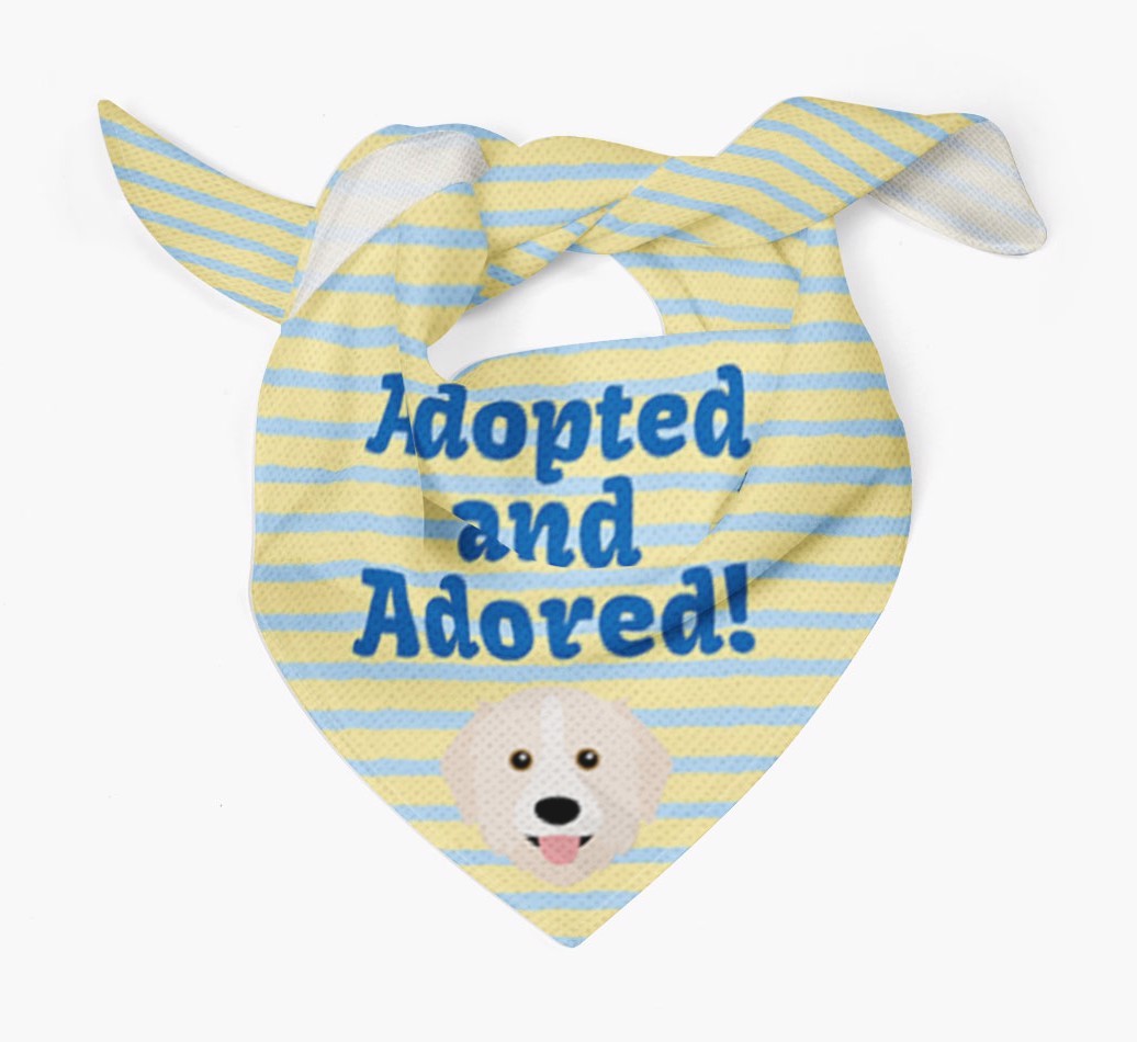 'Adopted and Adored' - Personalised {breedFullName} Bandana