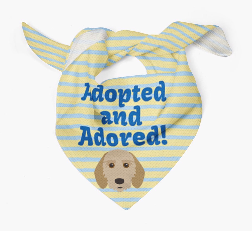 'Adopted and Adored' - Personalised {breedFullName} Bandana