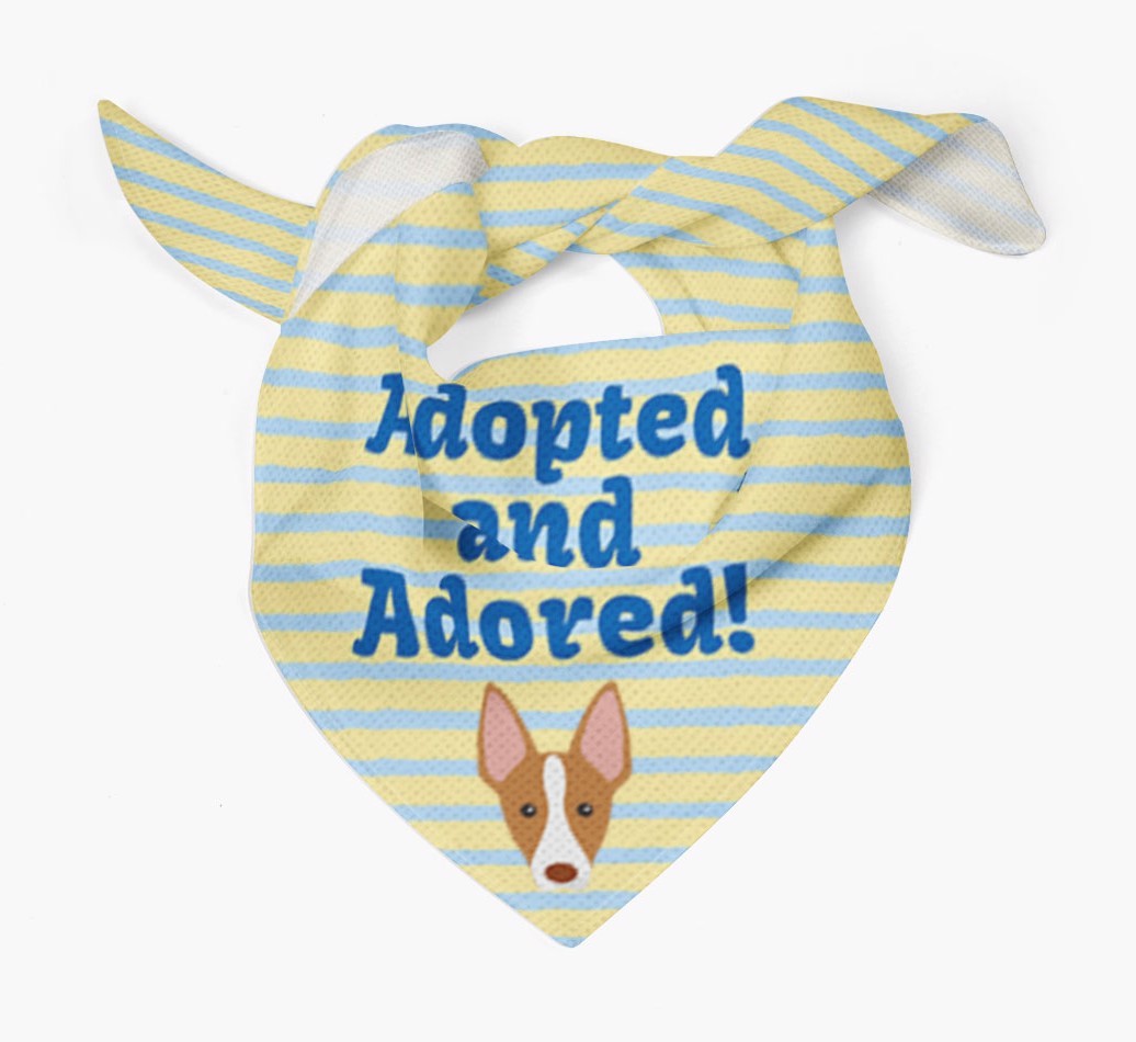 'Adopted and Adored' - Personalised {breedFullName} Bandana