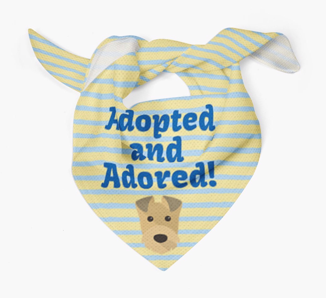 'Adopted and Adored' - Personalised {breedFullName} Bandana