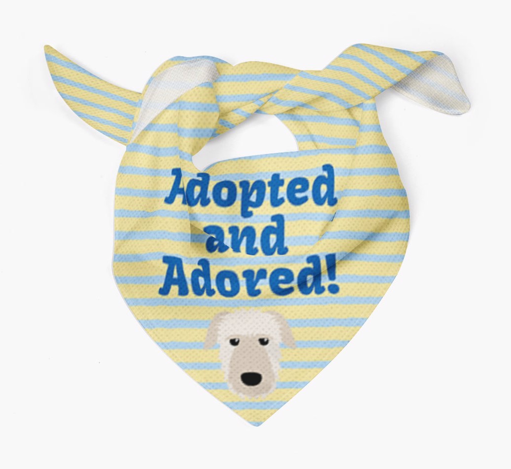 'Adopted and Adored' - Personalised {breedFullName} Bandana
