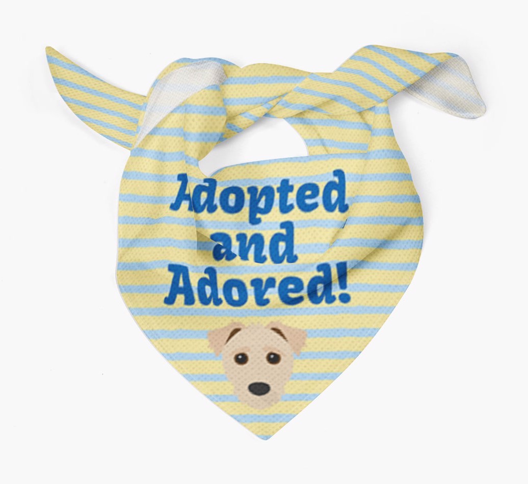'Adopted and Adored' - Personalised {breedFullName} Bandana