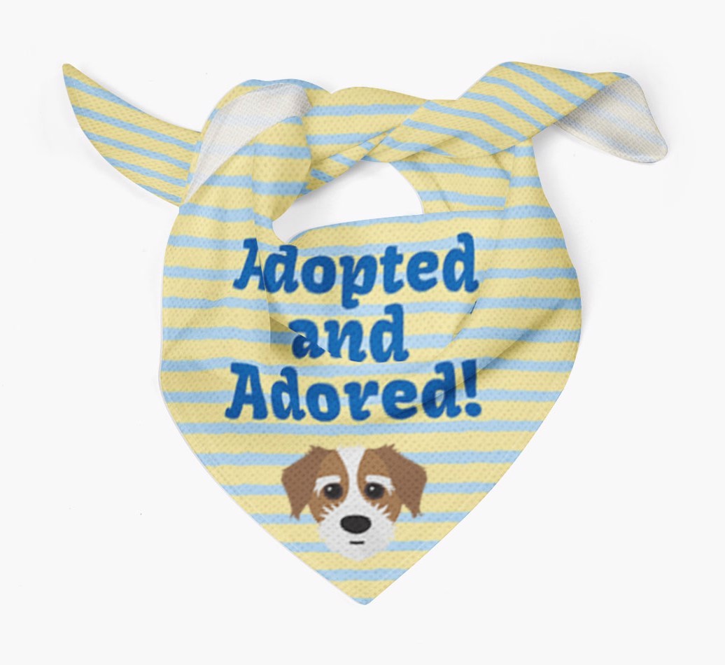 'Adopted and Adored' - Personalised {breedFullName} Bandana