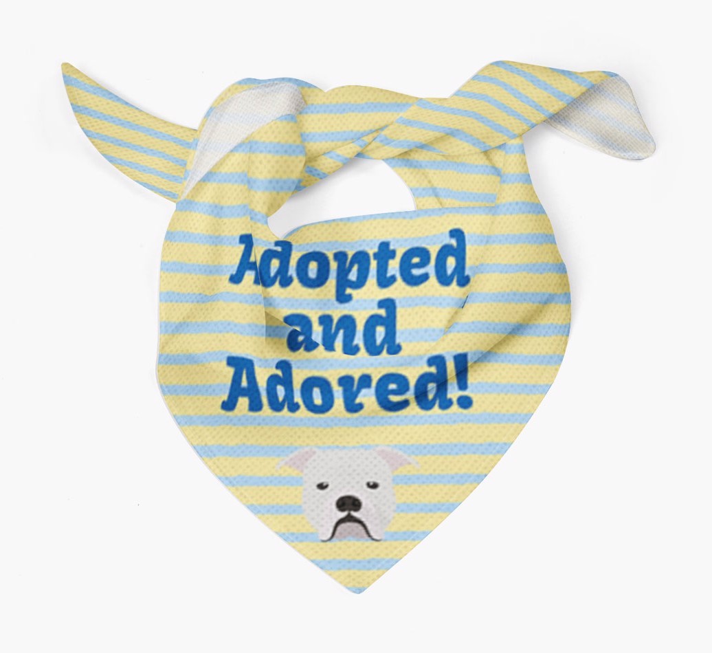 'Adopted and Adored' - Personalised {breedFullName} Bandana
