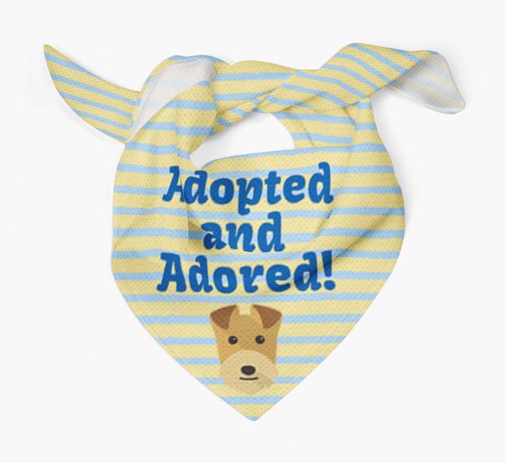 'Adopted and Adored' - Personalised {breedFullName} Bandana