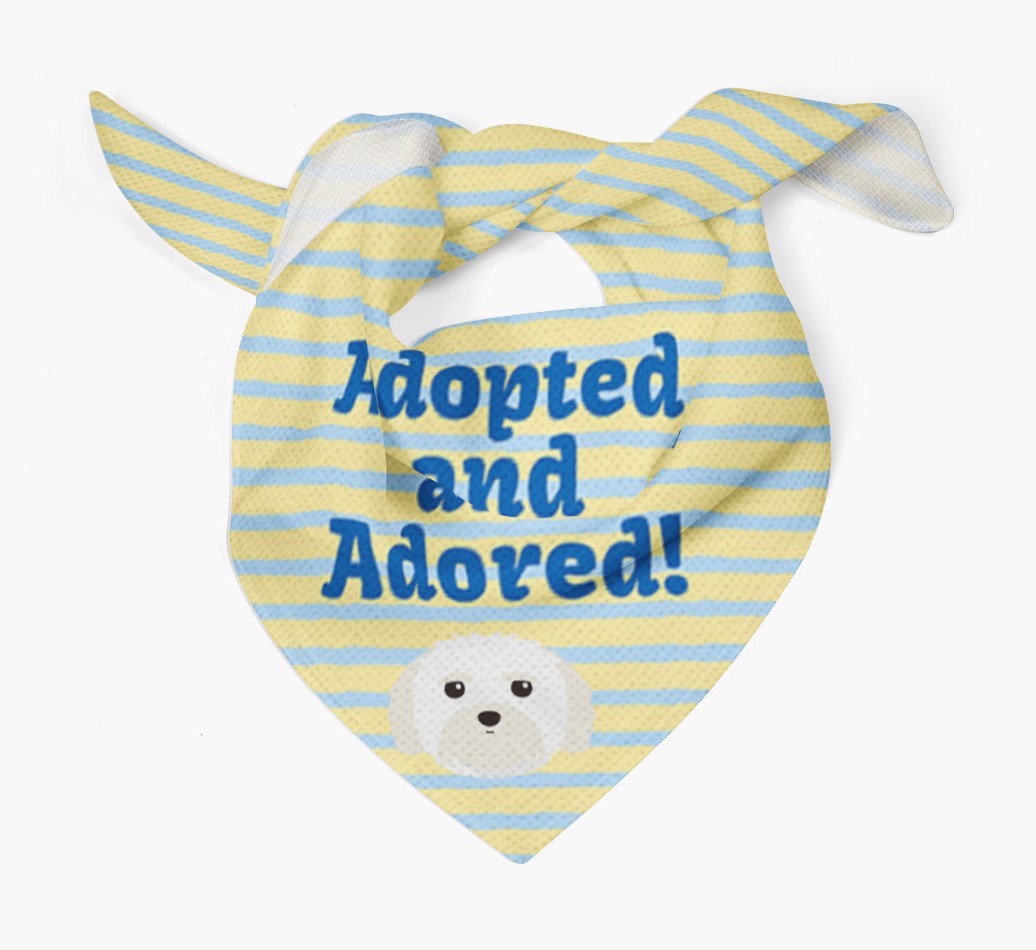 'Adopted and Adored' - Personalised {breedFullName} Bandana