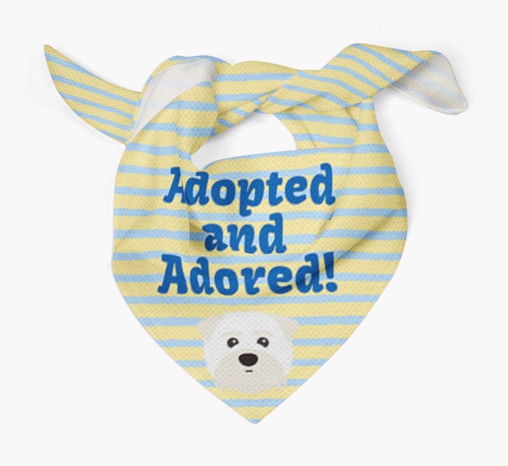'Adopted and Adored' - Personalised {breedFullName} Bandana