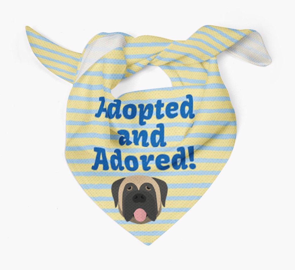 'Adopted and Adored' - Personalised {breedFullName} Bandana