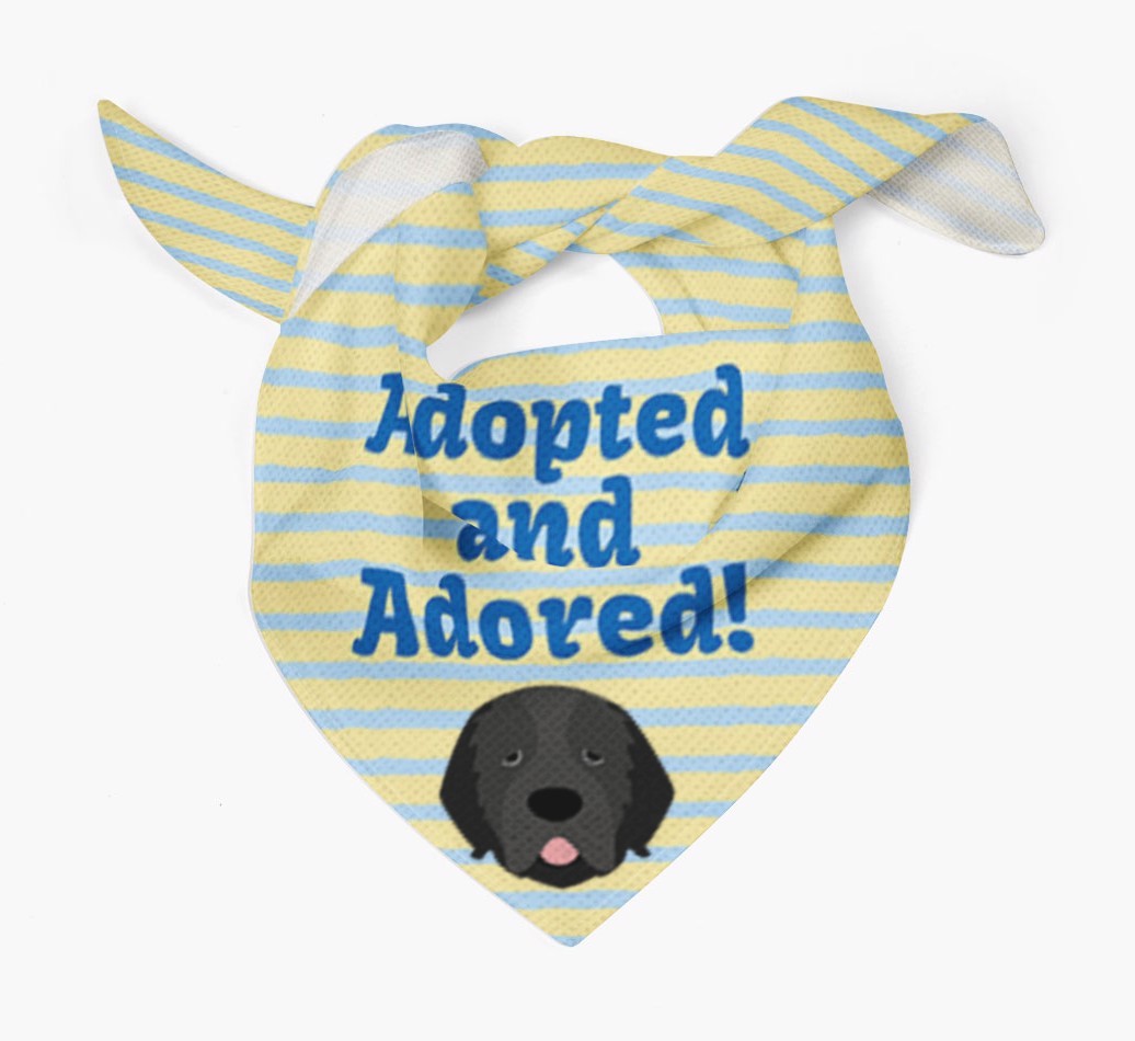 'Adopted and Adored' - Personalised {breedFullName} Bandana