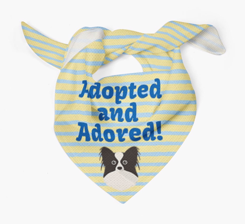 'Adopted and Adored' - Personalised {breedFullName} Bandana