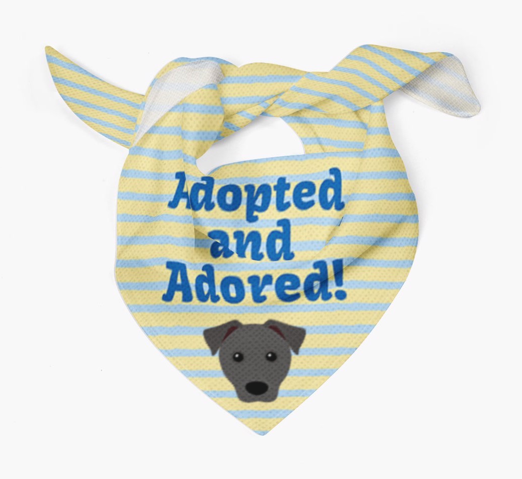 'Adopted and Adored' - Personalised {breedFullName} Bandana