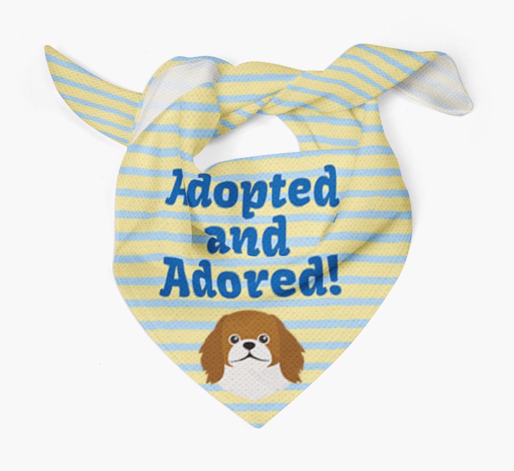 'Adopted and Adored' - Personalised {breedFullName} Bandana